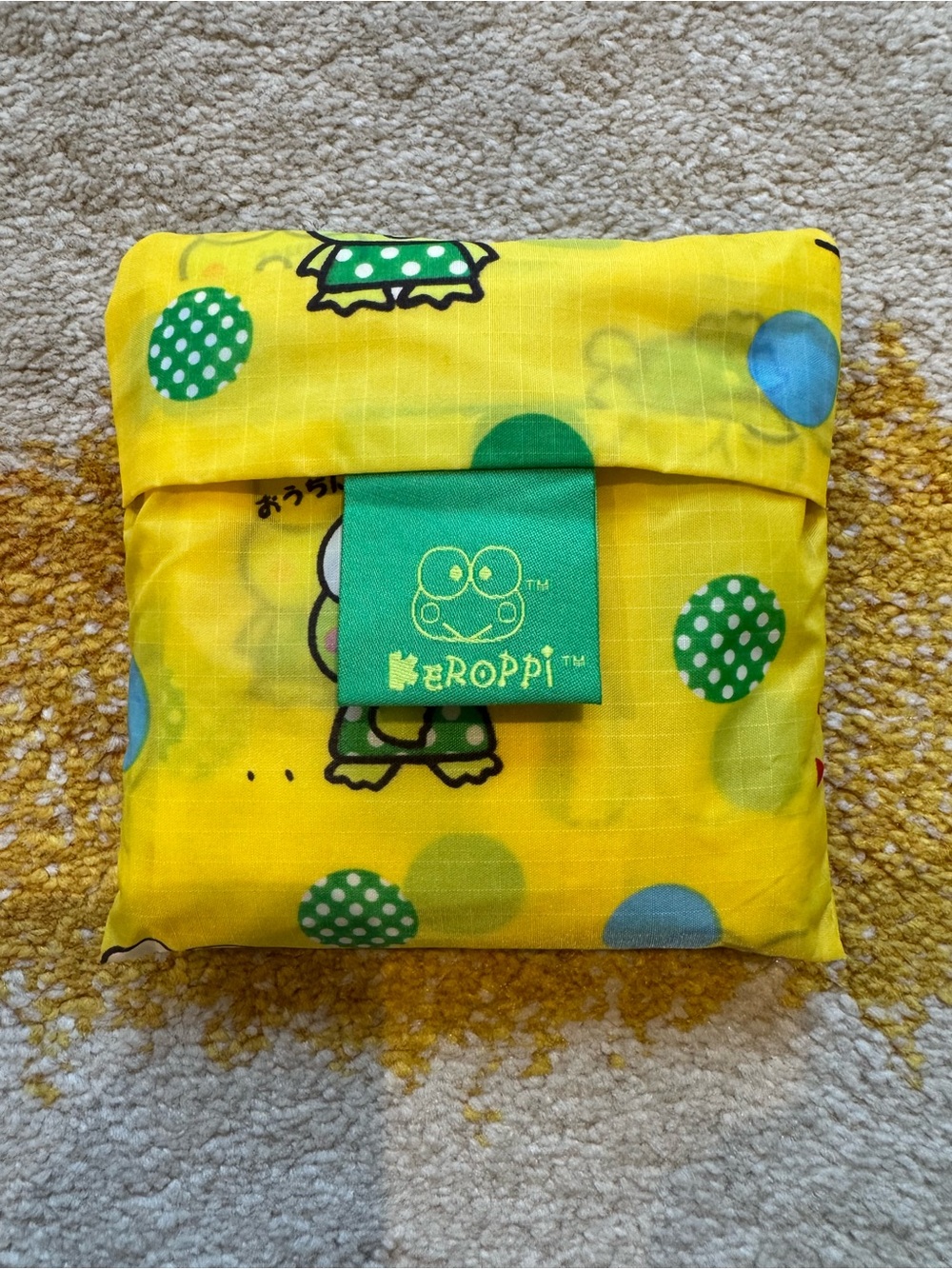 BAGGU Keroppi Sanrio collab foldable standard bag with pouch Kerokerokeroppi